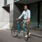 Camicia su misura easy in cotone a righe azzurre