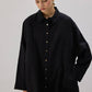 Camicia oversize a spina di pesce in viscosa