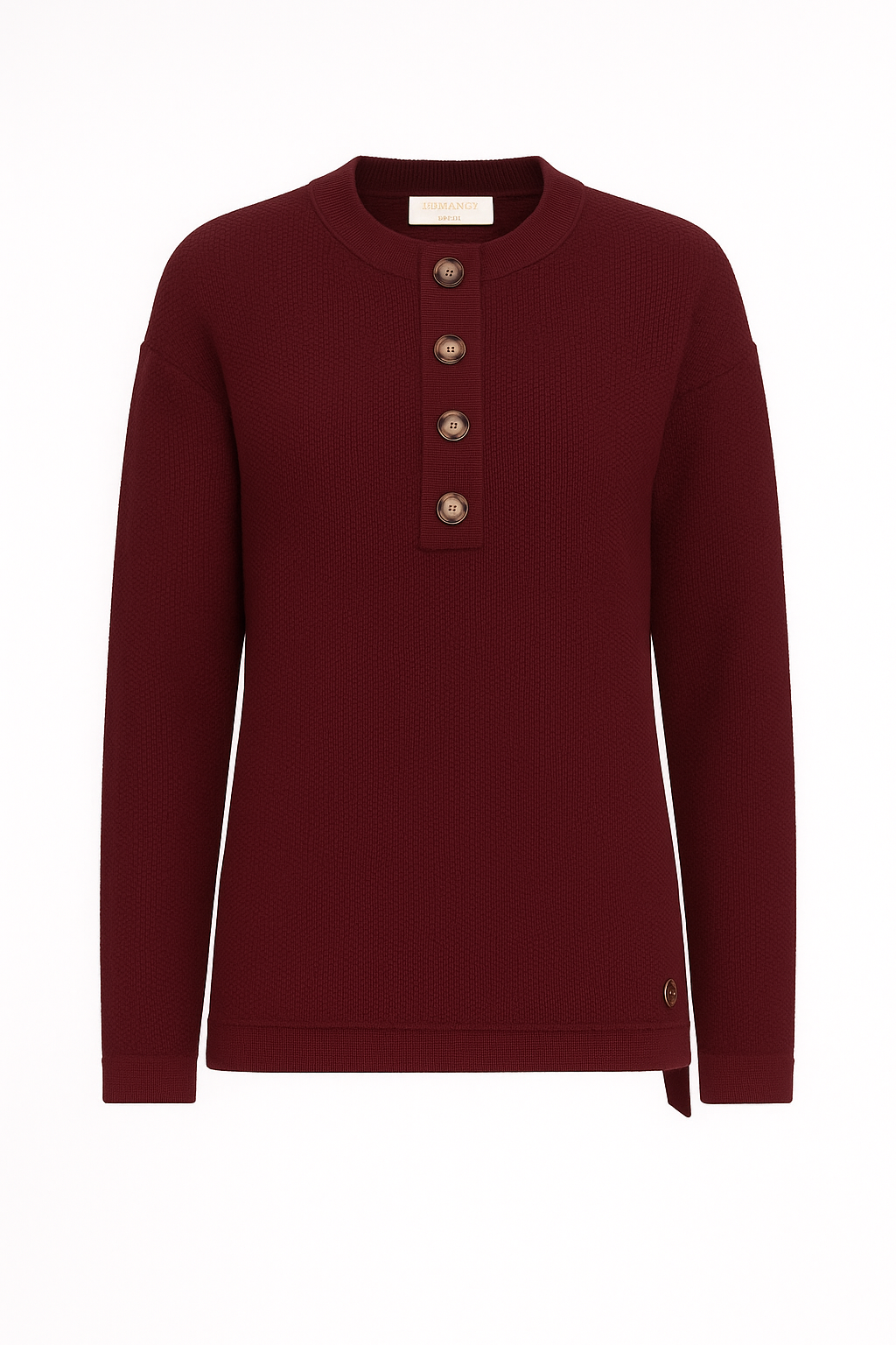 Maglia lunga testurizzata con bottoni