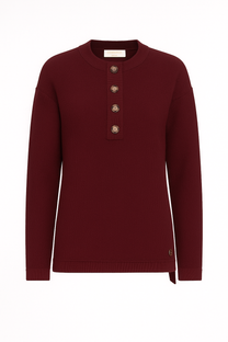 Maglia lunga testurizzata con bottoni