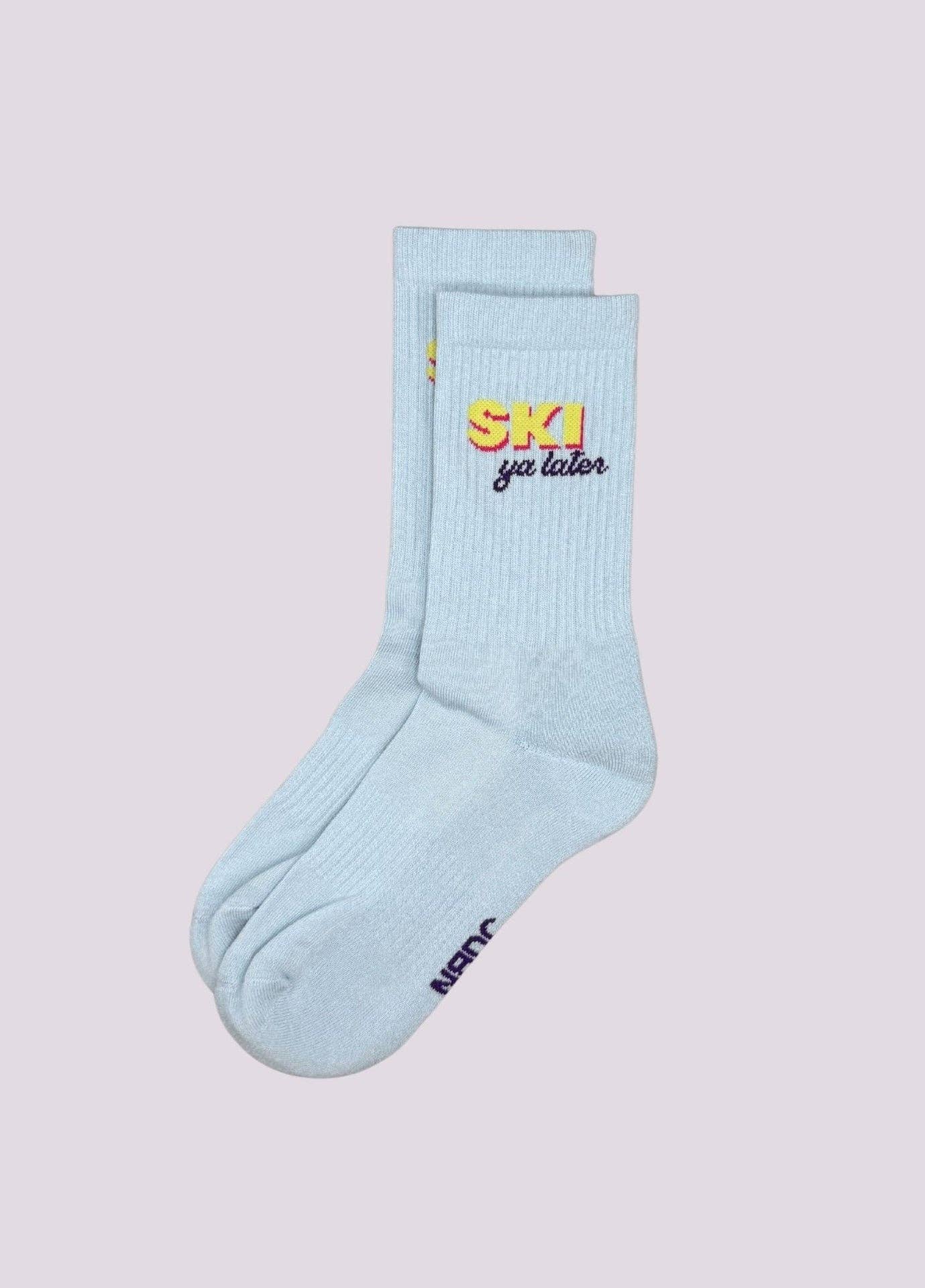 Calzini "Ski Ya Later" in cotone biologico