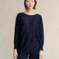 Pullover oversize a barchetta in lana merino extrafine
