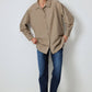Camicia oversize con maniche ricamate in maglia