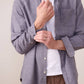 Camicia in flanella Java blu tinta unita