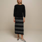 Maglione donna in maglia con tasche applicate