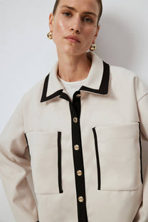Camicia in felpa effetto dorato con bottoni
