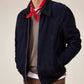 Giacca in pelle Zuko blu navy