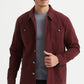 Giacca overshirt chic bordeaux in cotone
