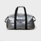 Borsa da viaggio duffle argento metallizzata