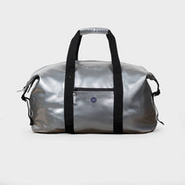 Borsa da viaggio duffle argento metallizzata