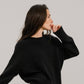Maglione girocollo rilassato in misto cashmere