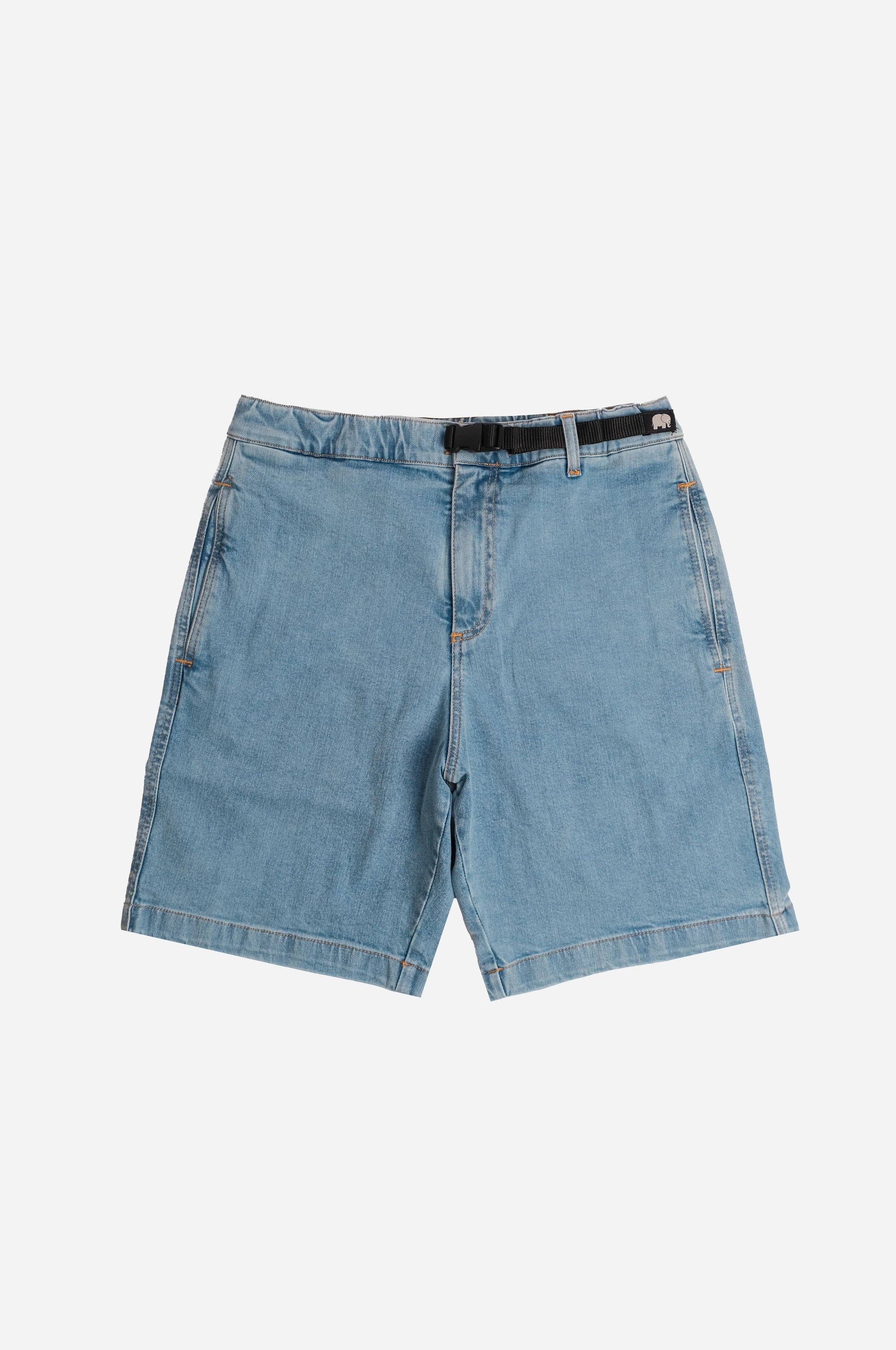 Pantaloncini da arrampicata in denim riciclato lavaggio chiaro