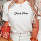 T-shirt grafica "Brunch Please" in cotone