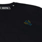 T-shirt ricamata "Don’t Touch It’s Art" in cotone biologico premium