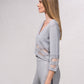 Giacca corta in maglia lurex con trasparenze