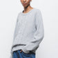 Maglione in lana con lavorazione a trecce