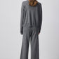 Set maglia e pantaloni in maglia grigio