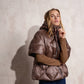 Cappa imbottita oversize con cappuccio e zip