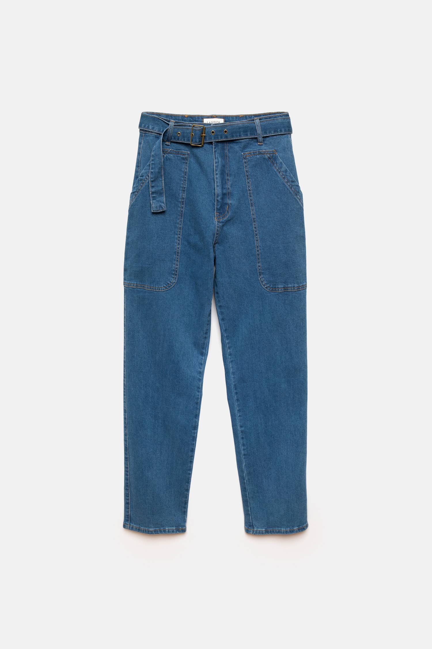 Jeans in denim con cintura