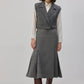 Gilet gessato corto doppiopetto