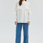 Camicia in popeline con balze
