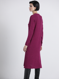 Abito midi in maglia a trecce