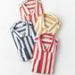 Camicia Maggia a righe rosse in lino e cotone biologico