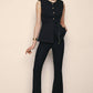 Gilet aderente con bottoni dorati