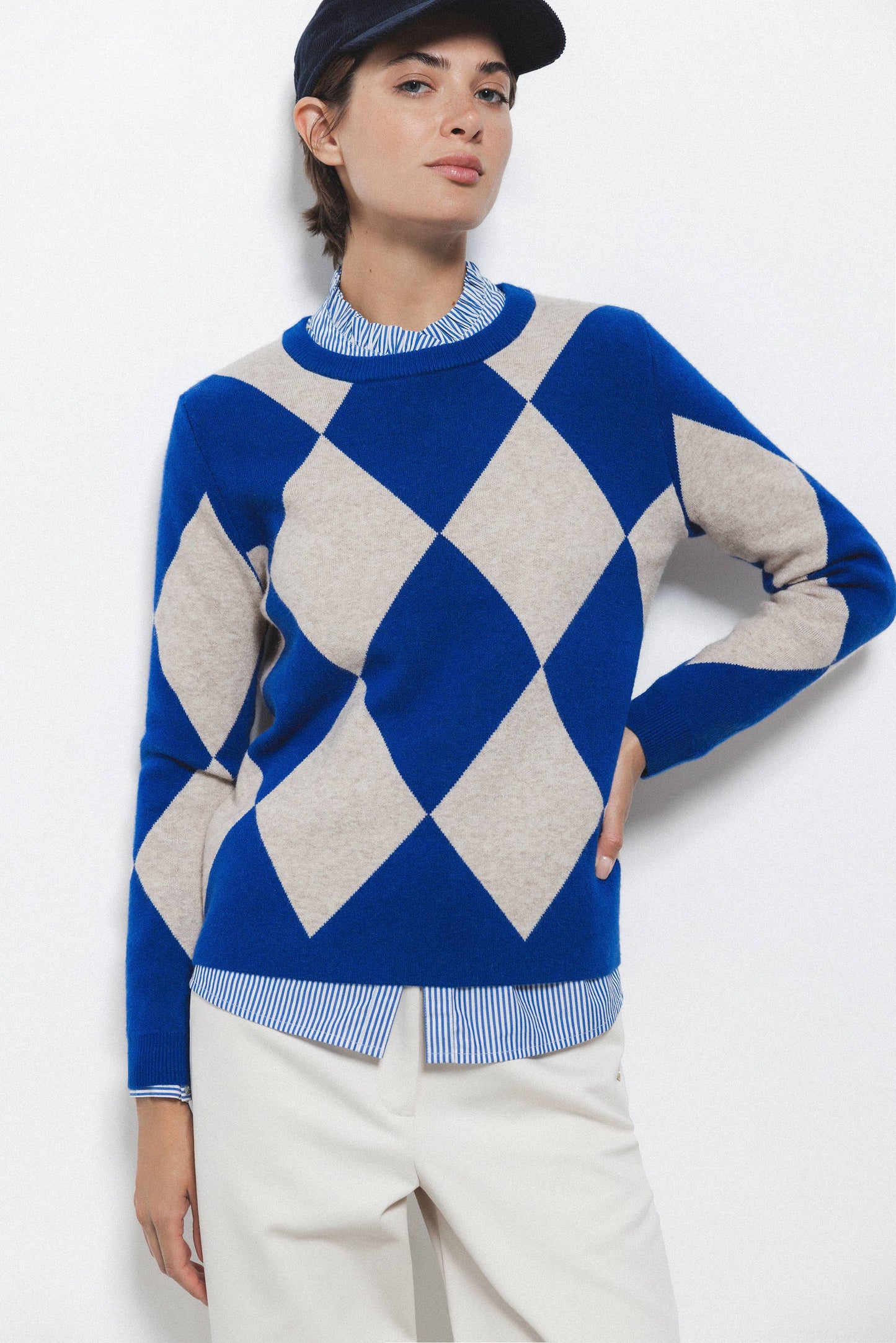 Maglione in maglia con motivo geometrico