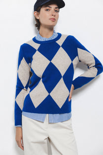Maglione in maglia con motivo geometrico