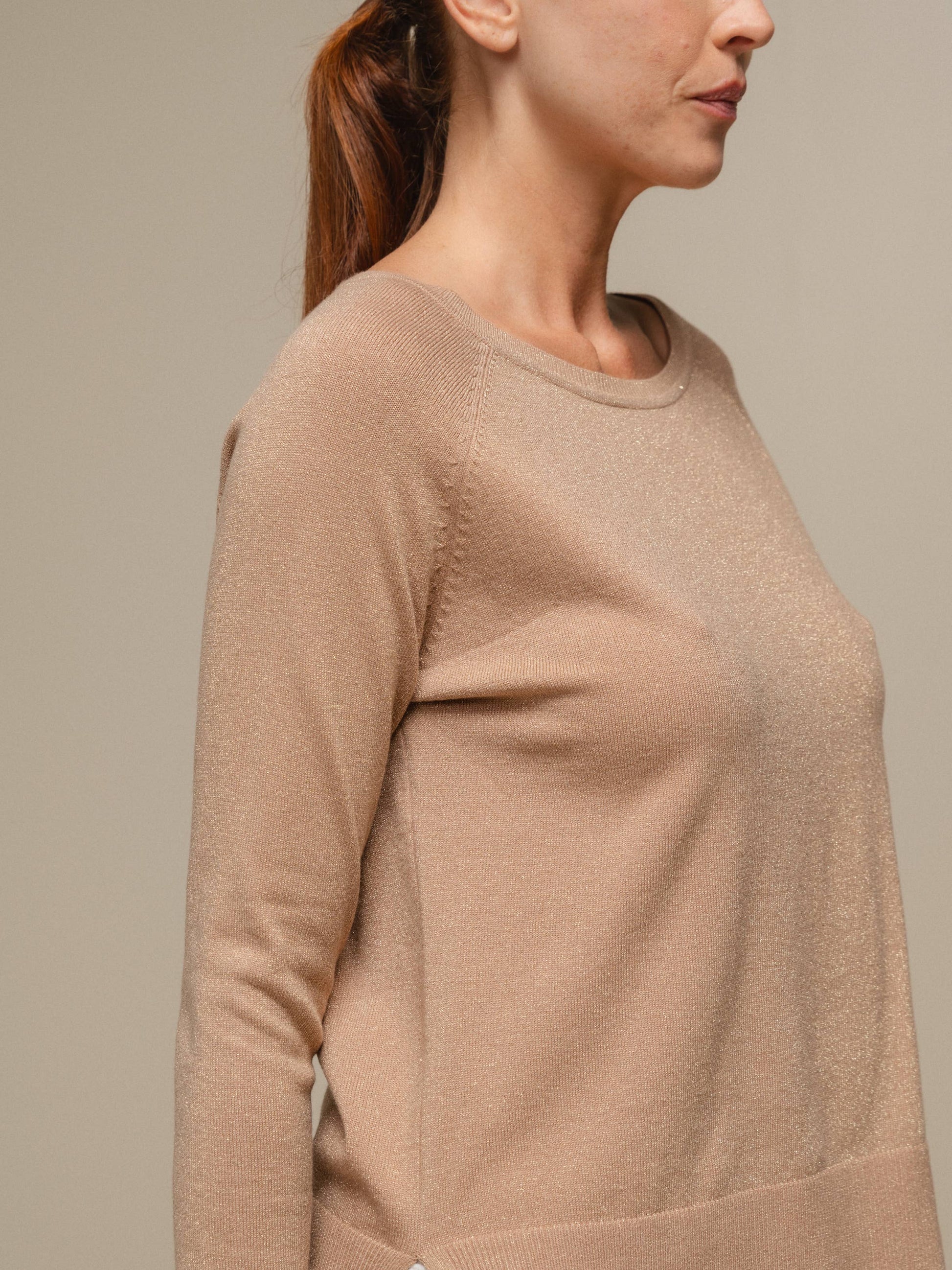 Maglione in maglia lurex da donna
