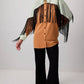Camicia in raso color block con frange stile western