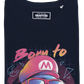 T-shirt unisex Born to Rock Mario Bros blu navy