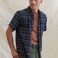 Camicia slim a quadri spigati Jordan crepuscolo