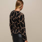 Giacca jacquard con zip e tasche decorative