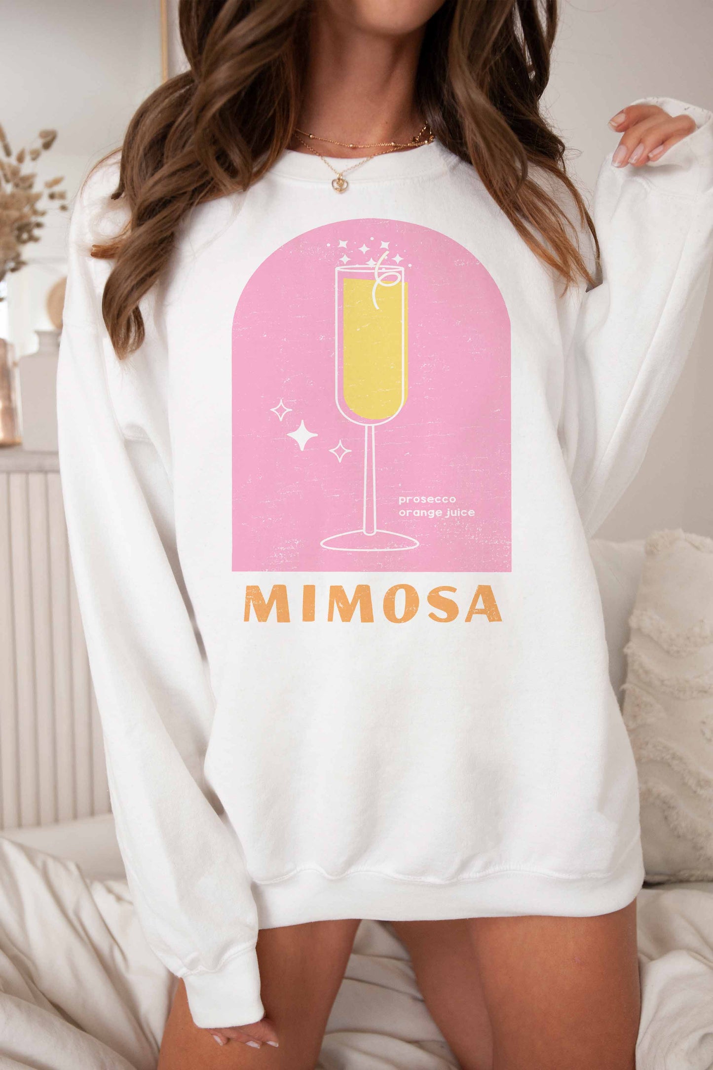 Felpa oversize grafica Mimosa