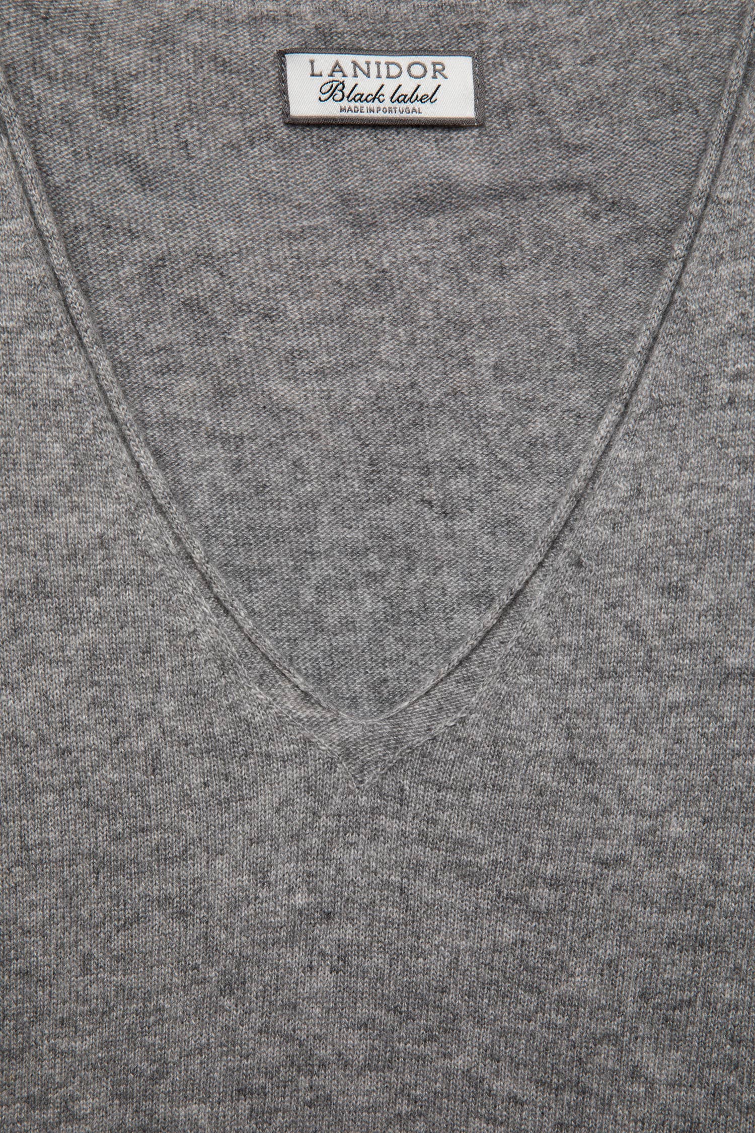 Maglione in maglia rasata con scollo a V