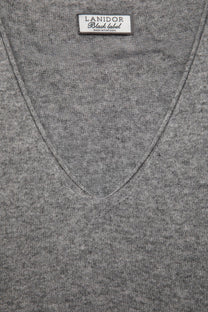 Maglione in maglia rasata con scollo a V