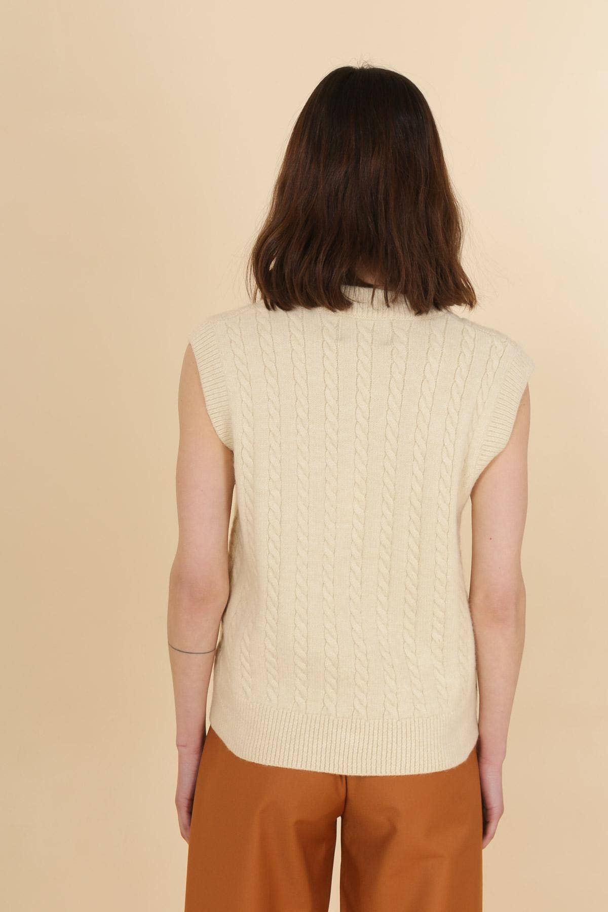 Gilet in maglia a trecce Milano