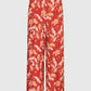 Pantaloni a vita alta terracotta con stampa frecce