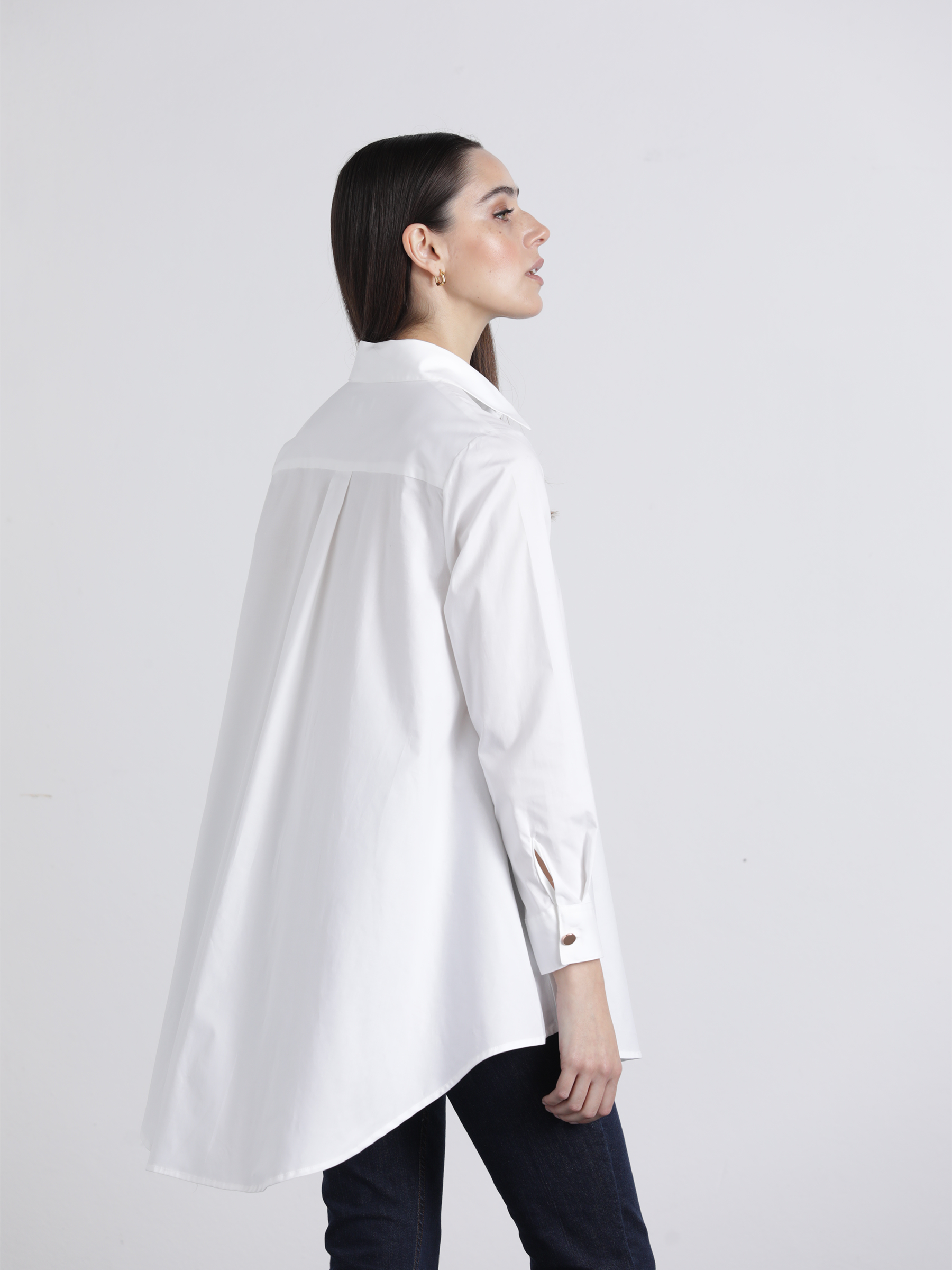 Tunica camicia lunga bianca
