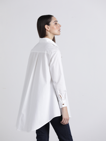 Tunica camicia lunga bianca