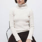 Maglione a maglia strutturata con collo alto