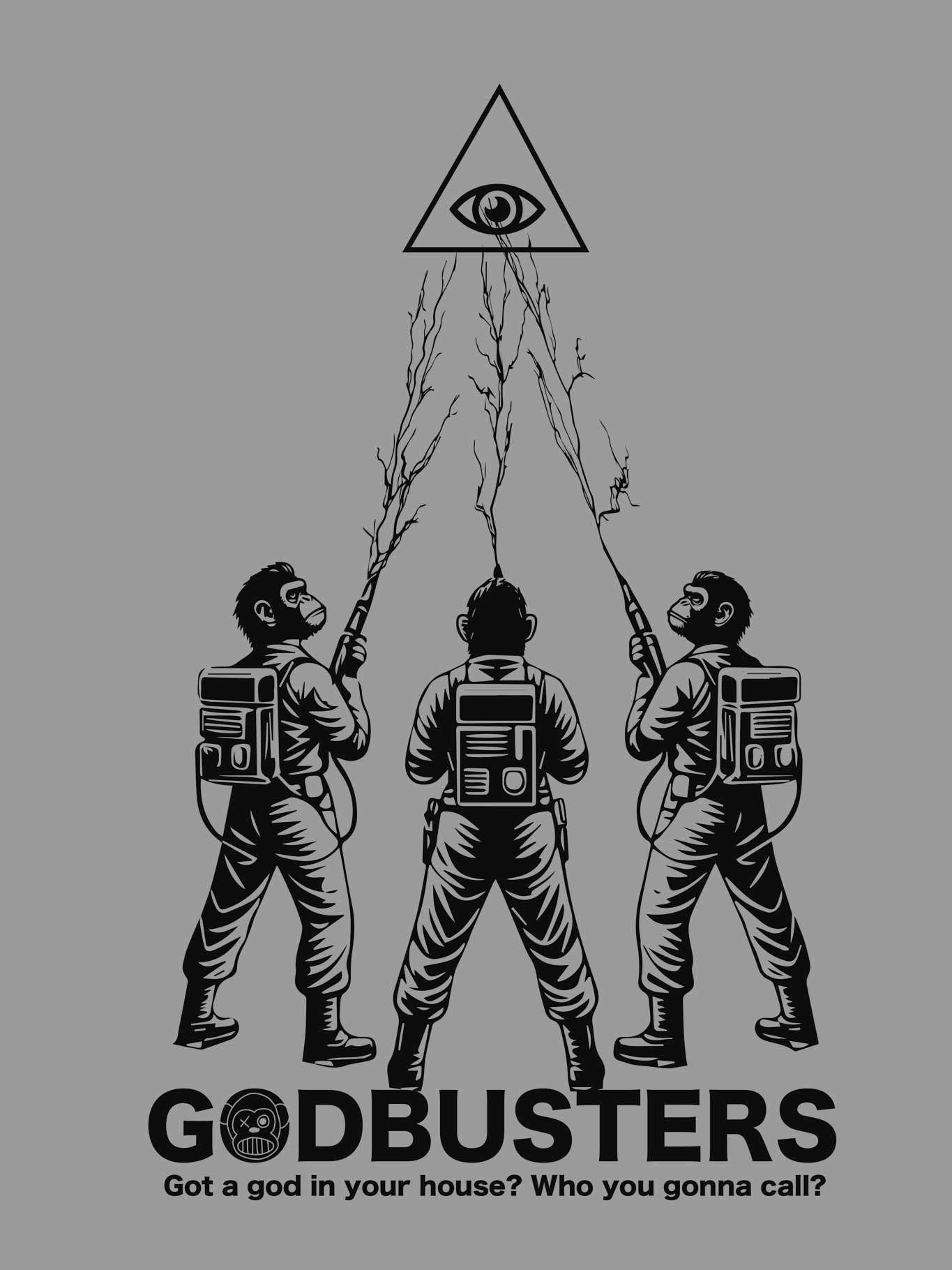 T-shirt unisex Godbusters grigio mélange