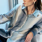 Camicia oversize a righe in cotone
