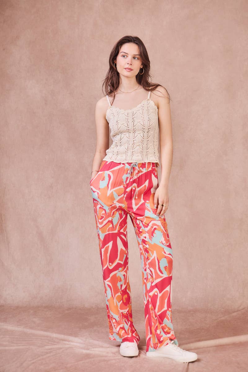 Pantaloni Penny ampi a stampa