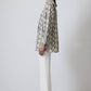 Camicia tunica oversize in cotone con stampa serpente