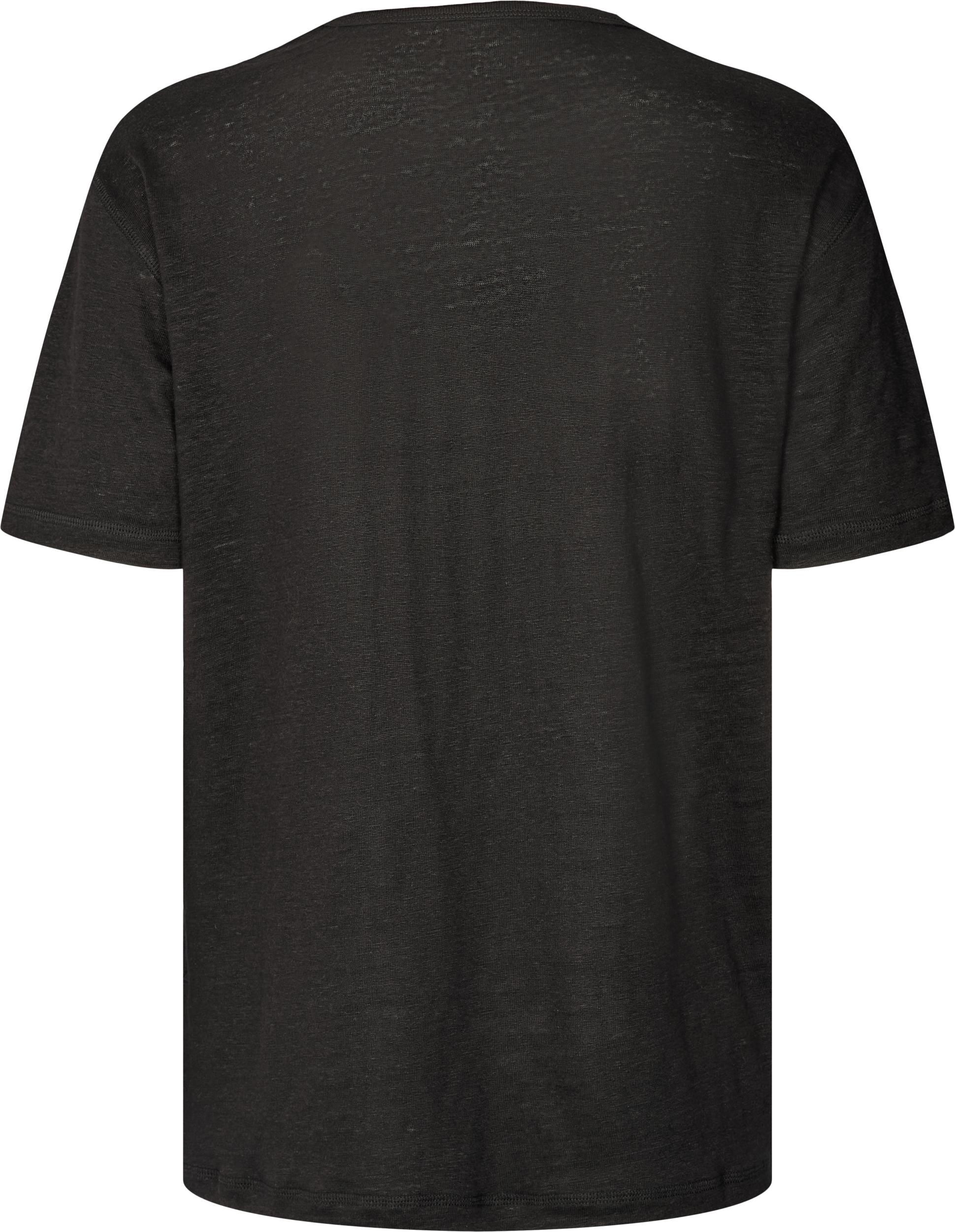 T-shirt Nynne in lino nera