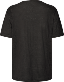 T-shirt Nynne in lino nera