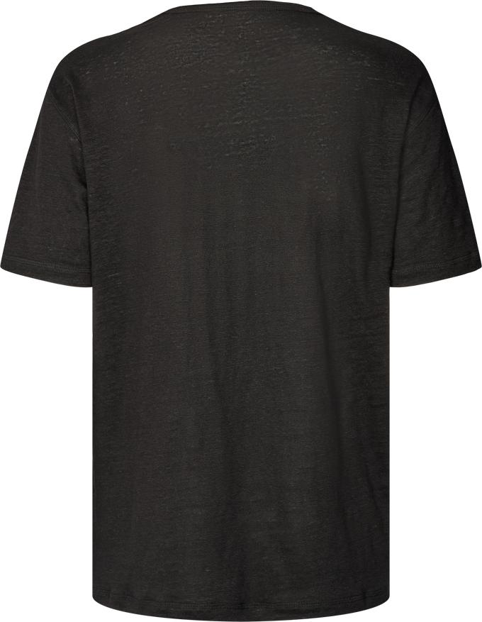 T-shirt Nynne in lino nera